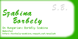 szabina borbely business card